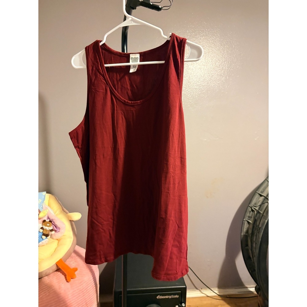 Color Bear Maroon Sleeveless Tank Top Women's Sz 3XL